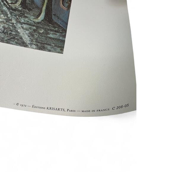 Maurice Legendre 1972 Paris Print Krisarts C 208-05 NOTRE DAME/ SEINE RIVER - Picture 3 of 3